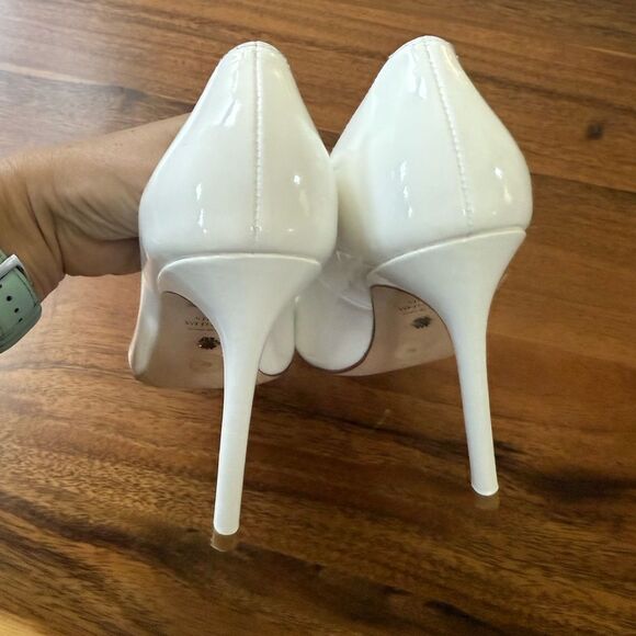 Stuart Weitzman Stuart 100 Pump Stiletto White Patent Leather Size 7B - Picture 6 of 10